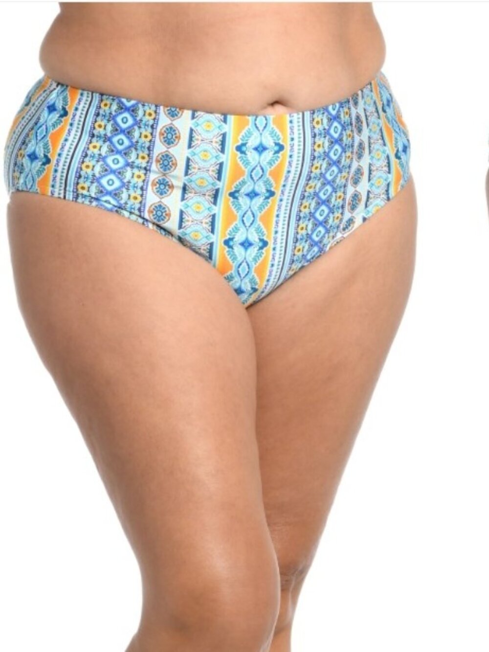 NWT La Blanca Women's Plus Paisley UPF 50+ Tummy Control Swim Bottom 18W $61